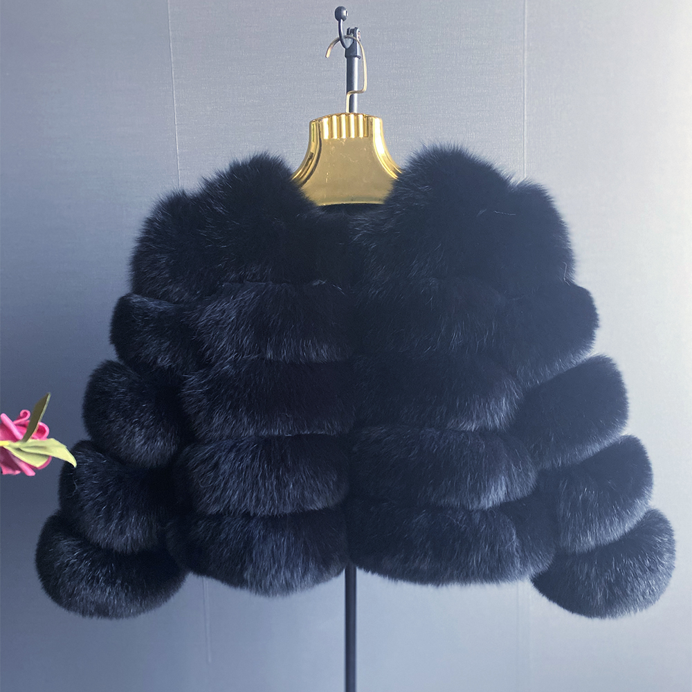 Luxury Classic 100% Real Fox Fur Short Coat Jacket - WGLUVF
