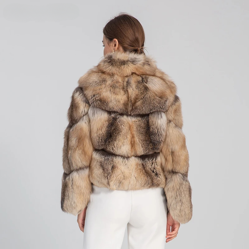 Bomb jacket, ladies, real fox skin - WGLUVF