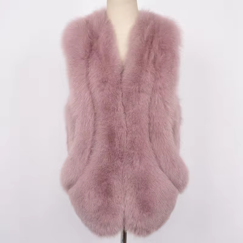 Princess Series - Short Butterfly Princess Fox Fur Vest - WGLUVF