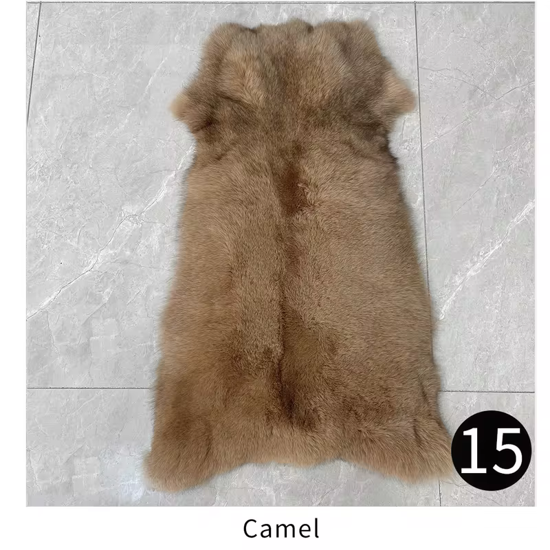 Fashion Natural Red Fox Fur Coat Women Warm Thick Big Shawl Fur Collar Coat - WGLUVF
