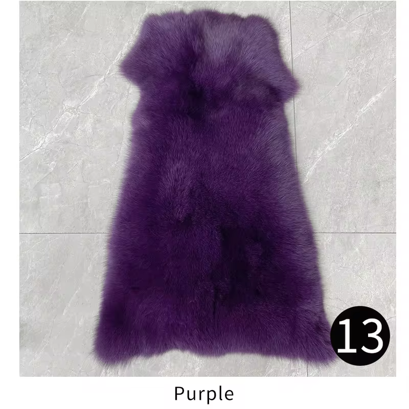 Fashion Natural Red Fox Fur Coat Women Warm Thick Big Shawl Fur Collar Coat - WGLUVF