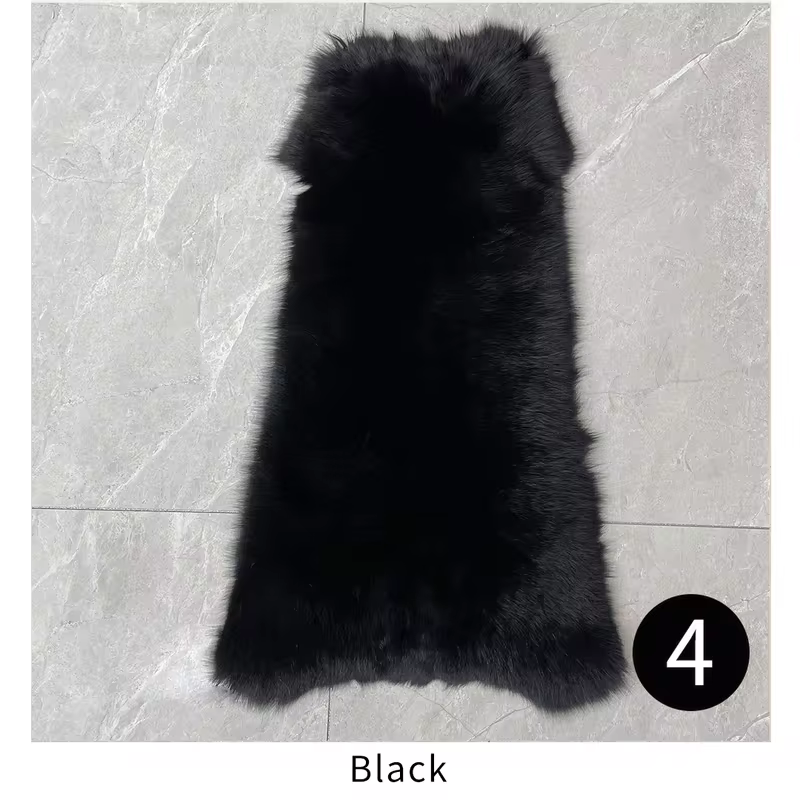 Fashion Natural Red Fox Fur Coat Women Warm Thick Big Shawl Fur Collar Coat - WGLUVF