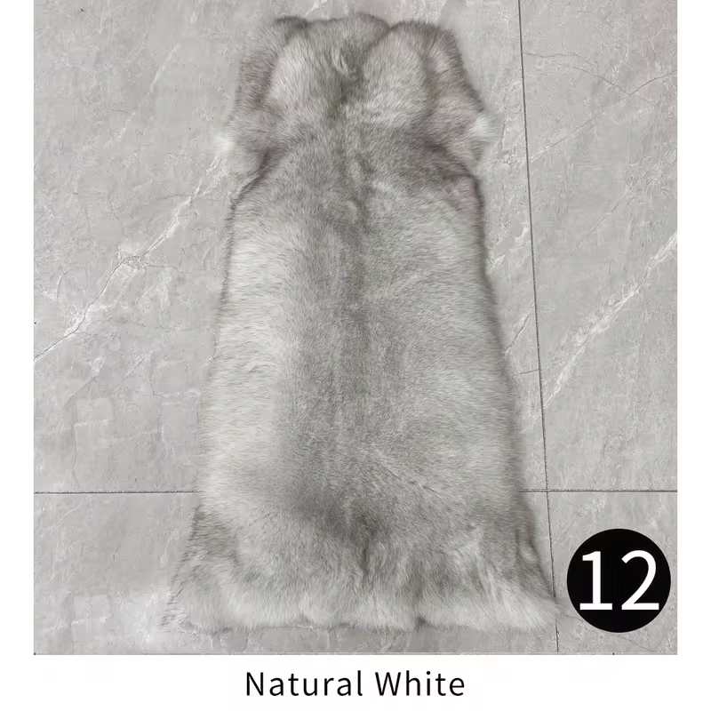 Fashion Natural Red Fox Fur Coat Women Warm Thick Big Shawl Fur Collar Coat - WGLUVF