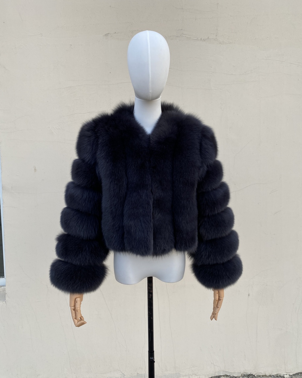 Fox fur vertical women's fur jacket jacket - WGLUVF
