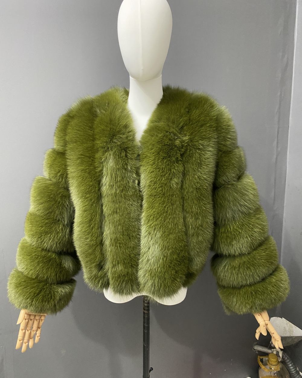 Fox fur vertical women's fur jacket jacket - WGLUVF