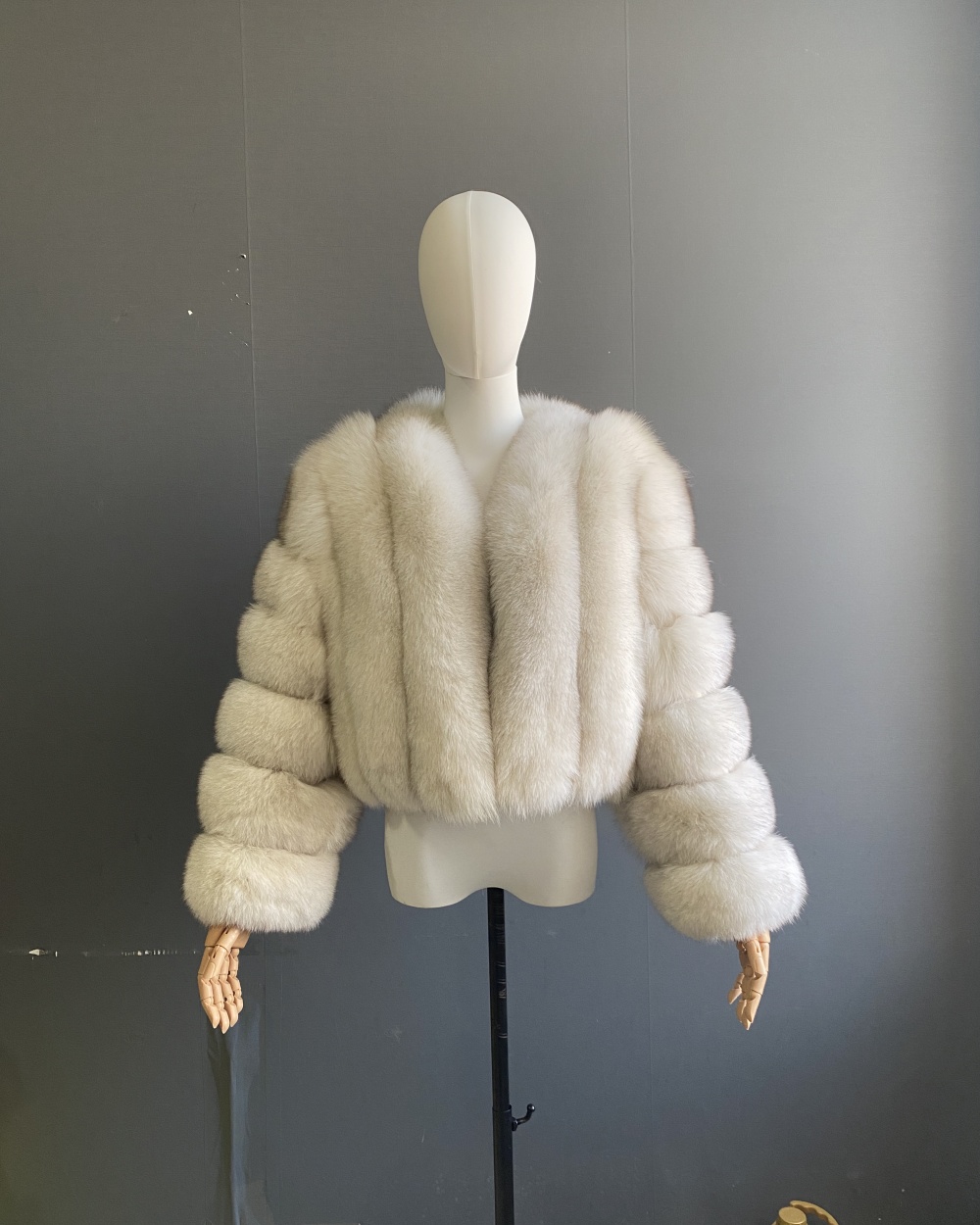 Fox fur vertical women's fur jacket jacket - WGLUVF