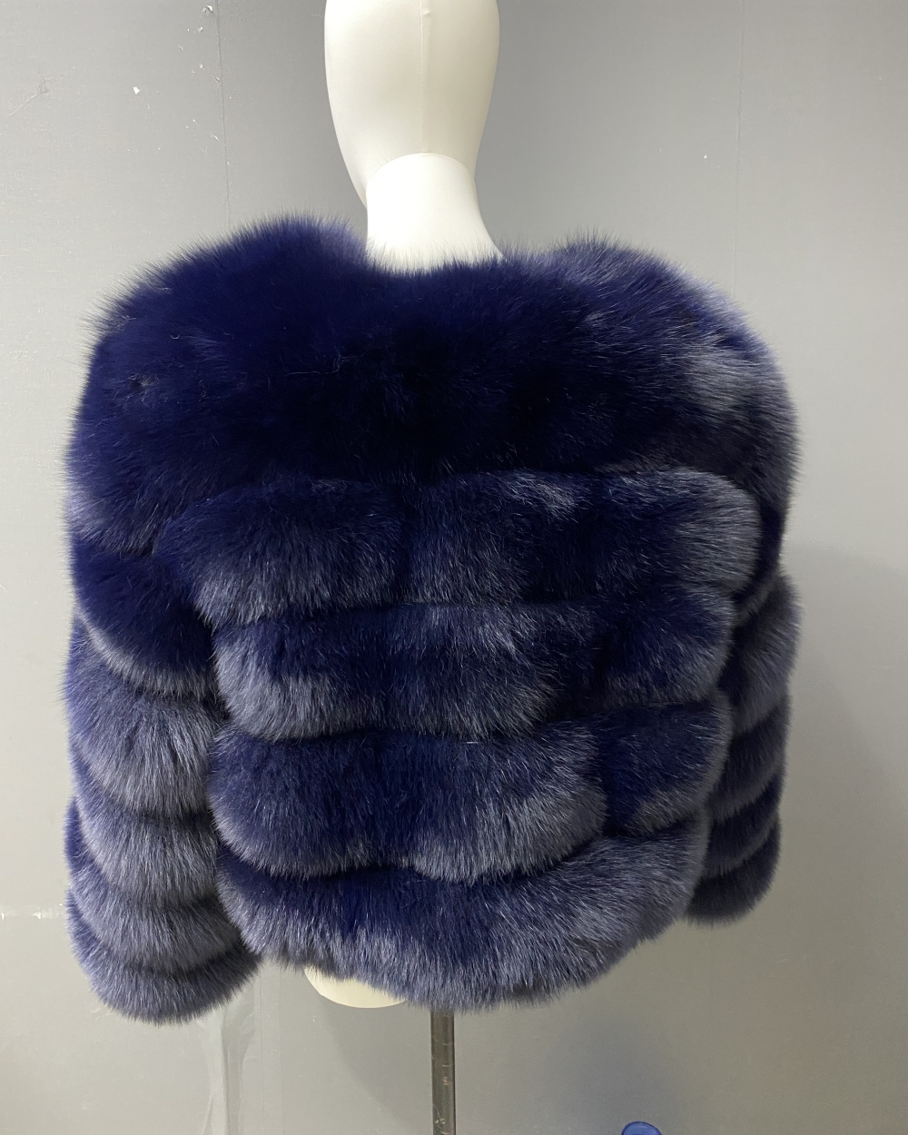 Classic fox fur short long sleeved jacket Add long sleeves - WGLUVF