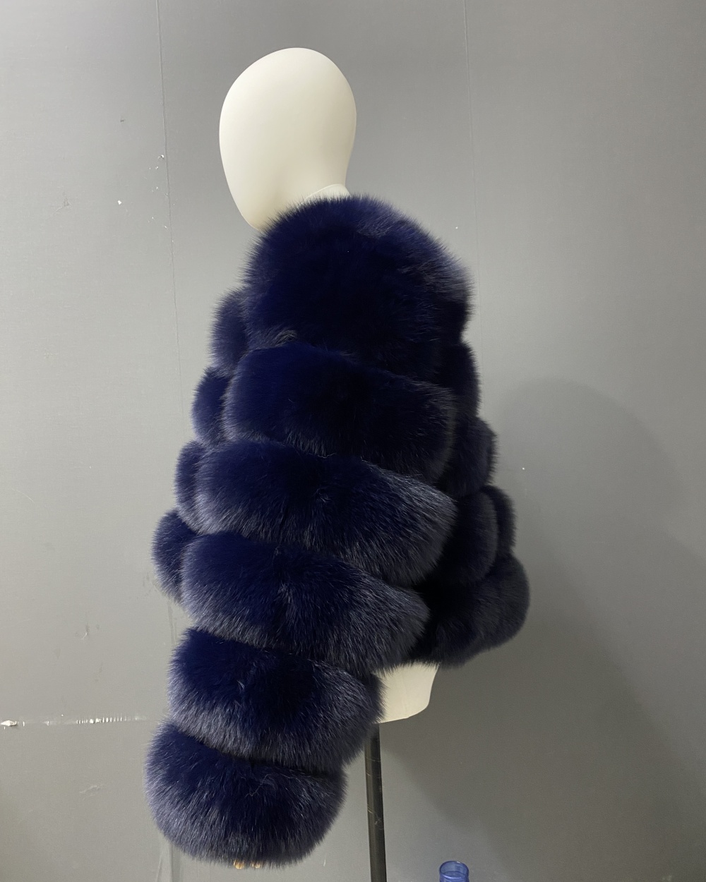 Classic fox fur short long sleeved jacket Add long sleeves - WGLUVF