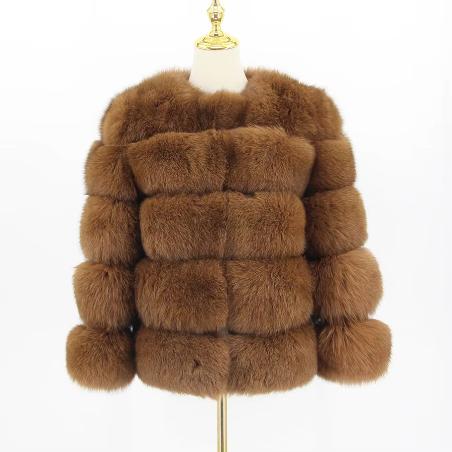 Classic fox fur jacket Fur coats - WGLUVF