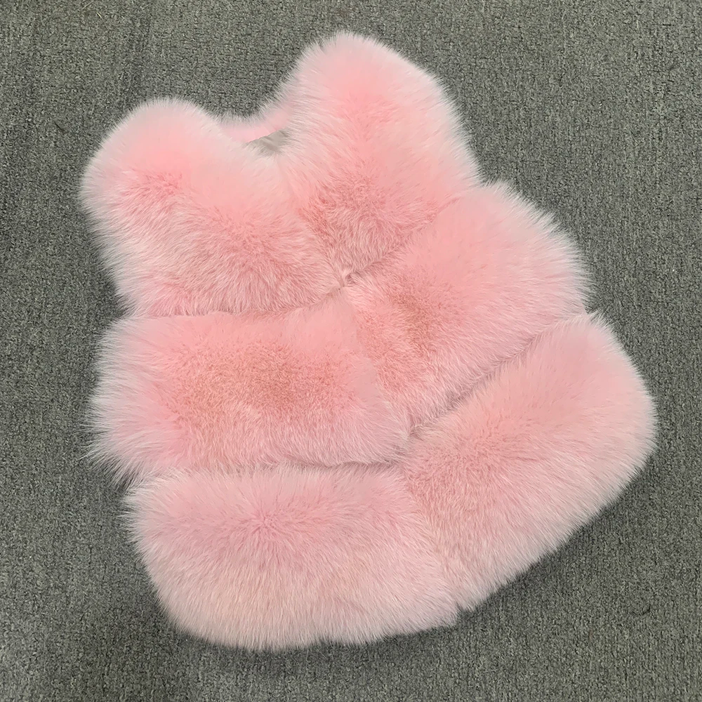 Short Real Fashion Lady Natural Fox Fur WG-STVT58-45 - WGLUVF