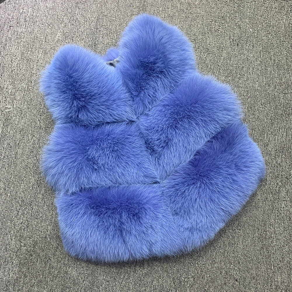 Short Real Fashion Lady Natural Fox Fur WG-STVT58-45 - WGLUVF