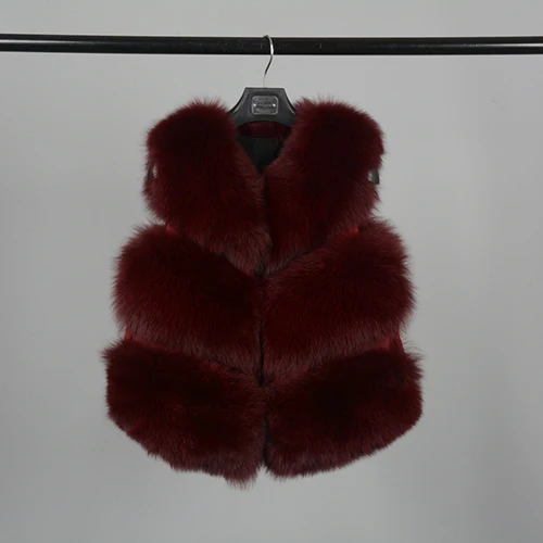 Short Real Fashion Lady Natural Fox Fur WG-STVT58-45 - WGLUVF