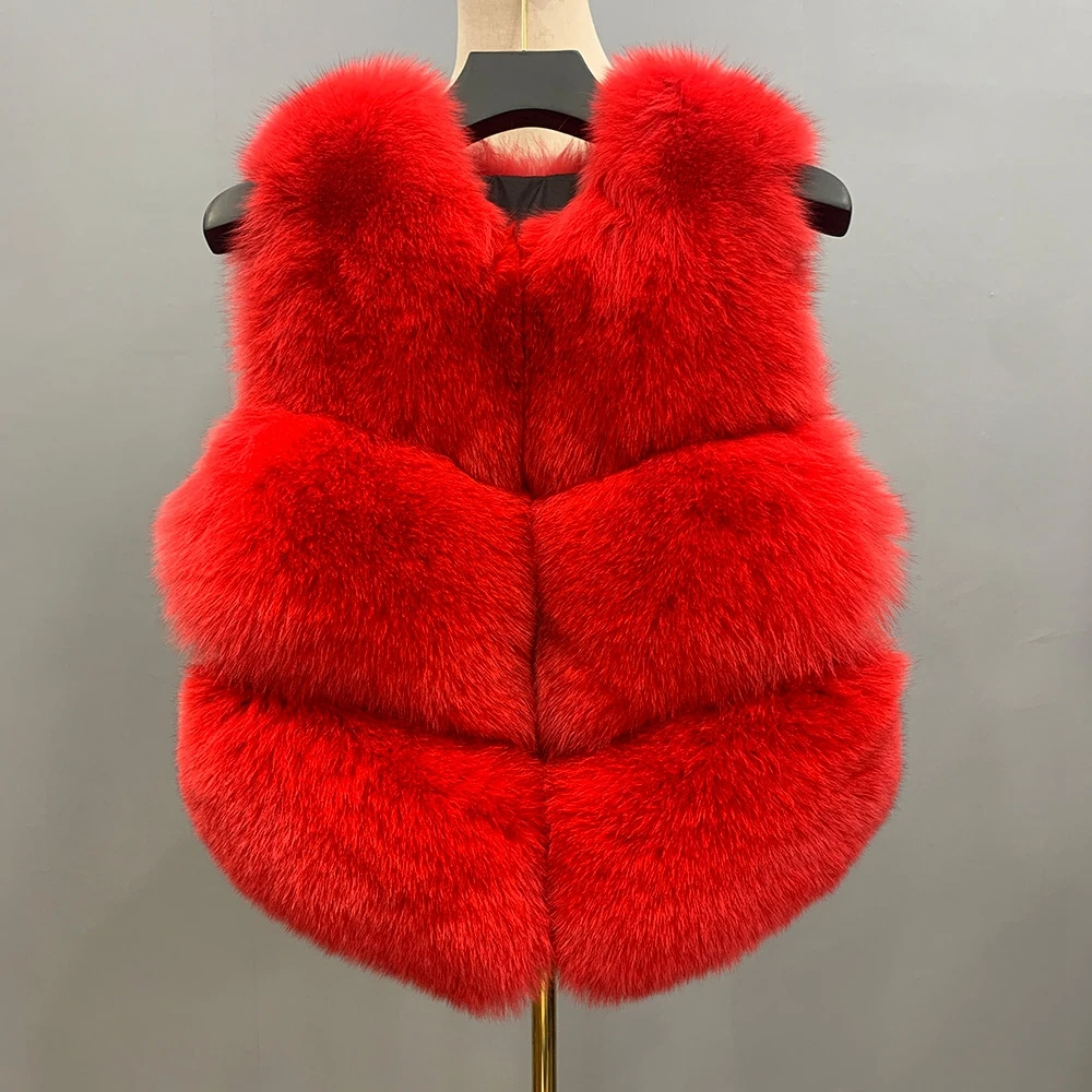 Short Real Fashion Lady Natural Fox Fur WG-STVT58-45 - WGLUVF