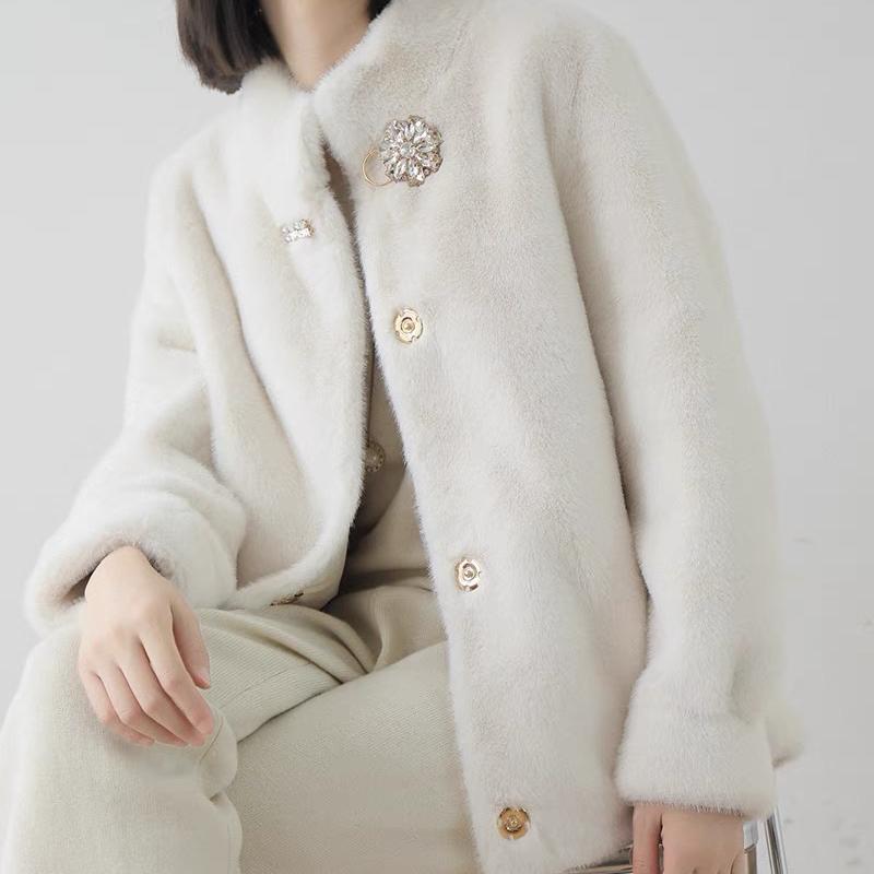 Faux Fur  mink fur short jacket - WGLUVF