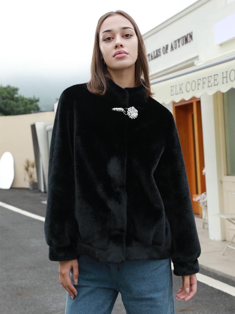 Faux Fur  mink fur short jacket - WGLUVF