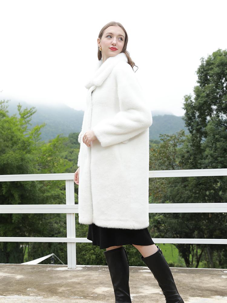 Mink velvet synthetic fur women's coat - WGLUVF