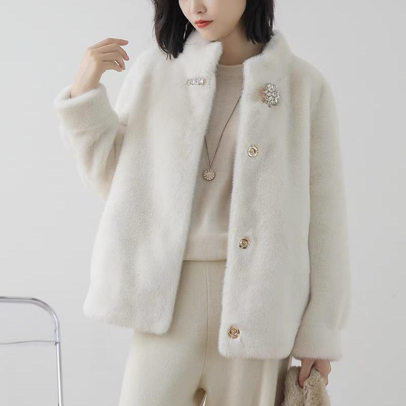 Faux Fur  mink fur short jacket - WGLUVF