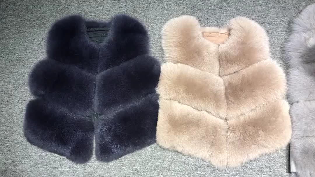 Short Real Fashion Lady Natural Fox Fur WG-STVT58-45 - WGLUVF