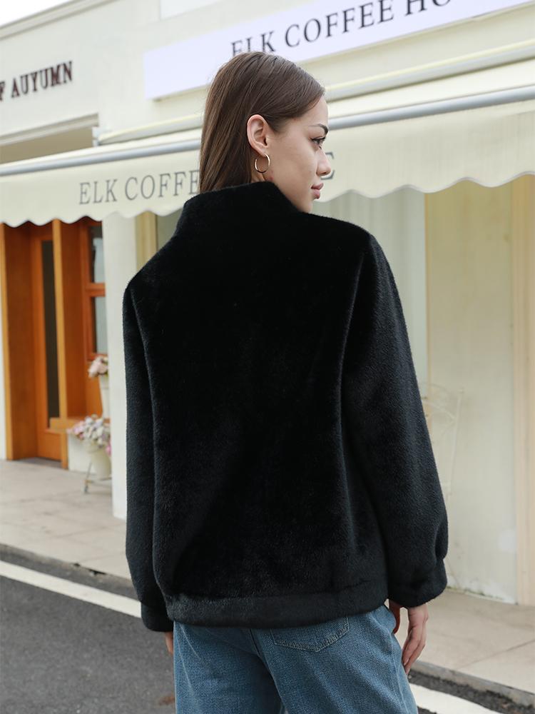 Faux Fur  mink fur short jacket - WGLUVF