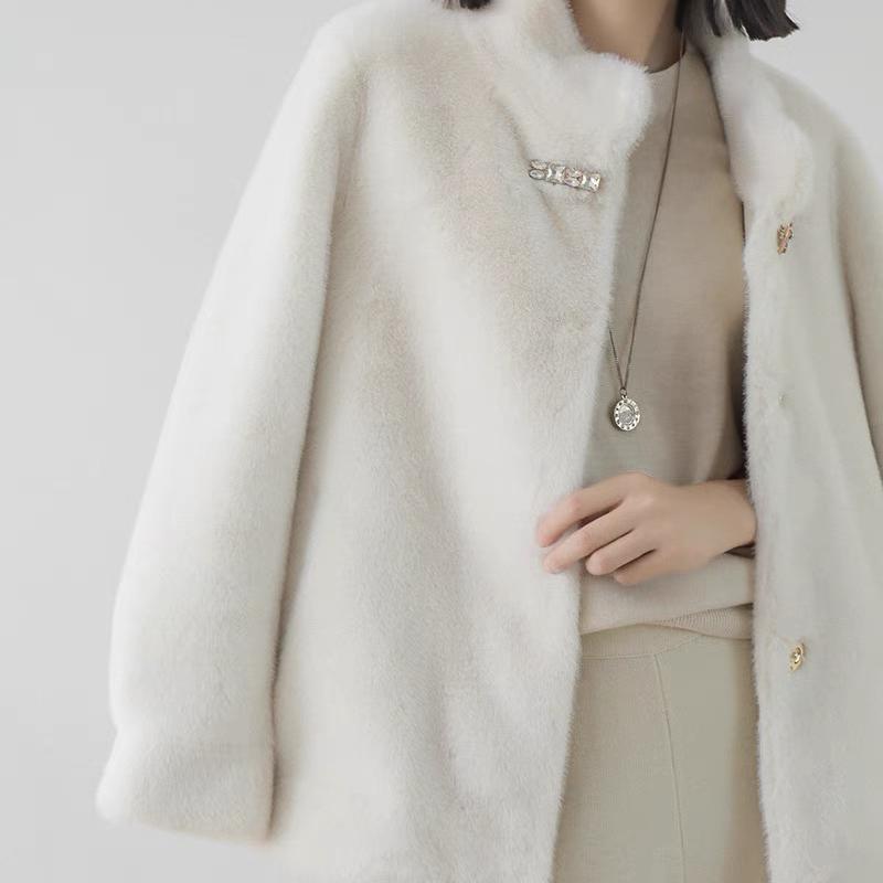 Faux Fur  mink fur short jacket - WGLUVF