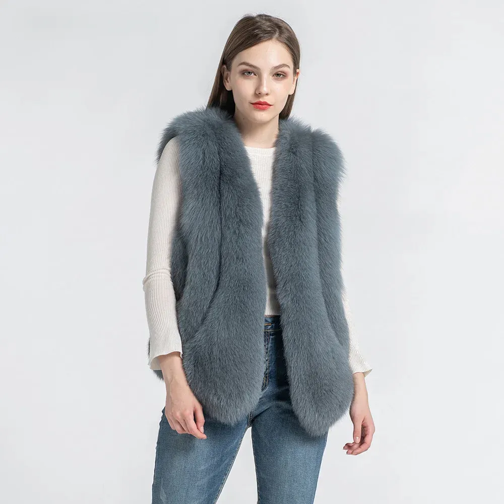 Princess Series - Short Butterfly Princess Fox Fur Vest - WGLUVF