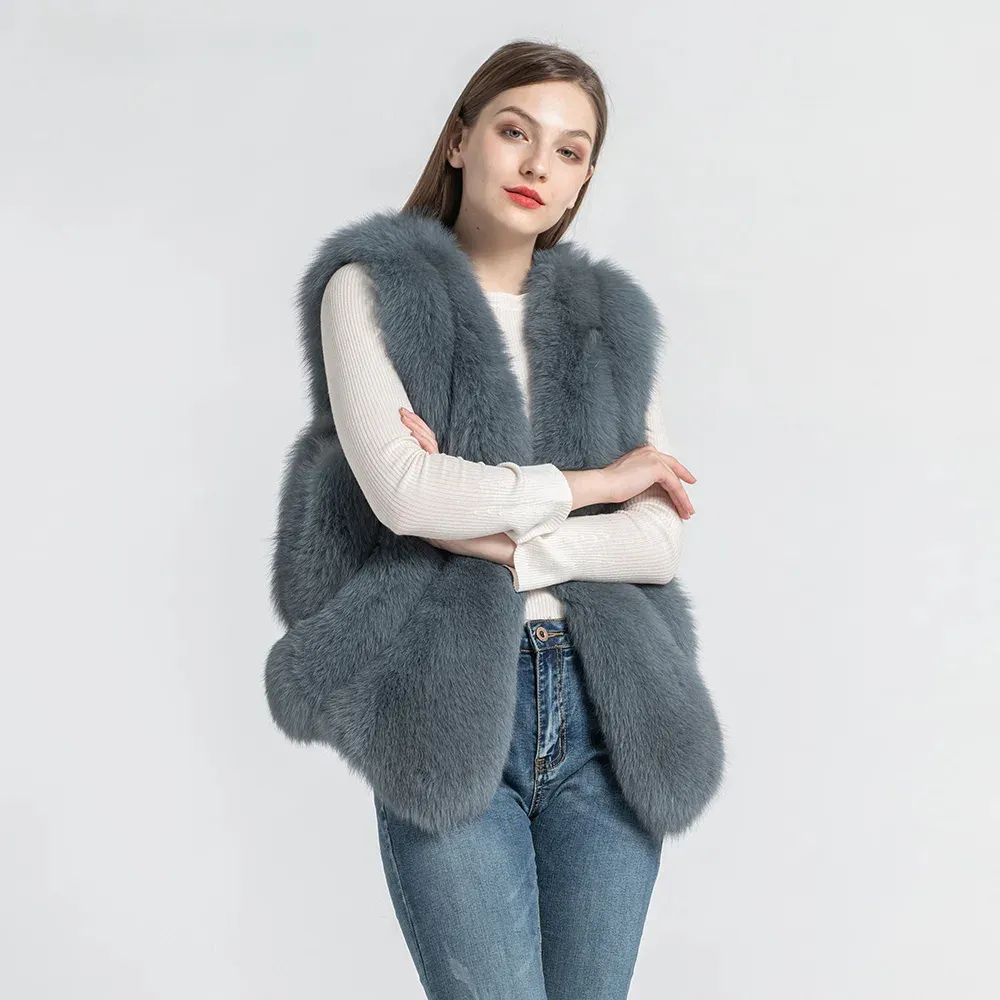 Princess Series - Short Butterfly Princess Fox Fur Vest - WGLUVF