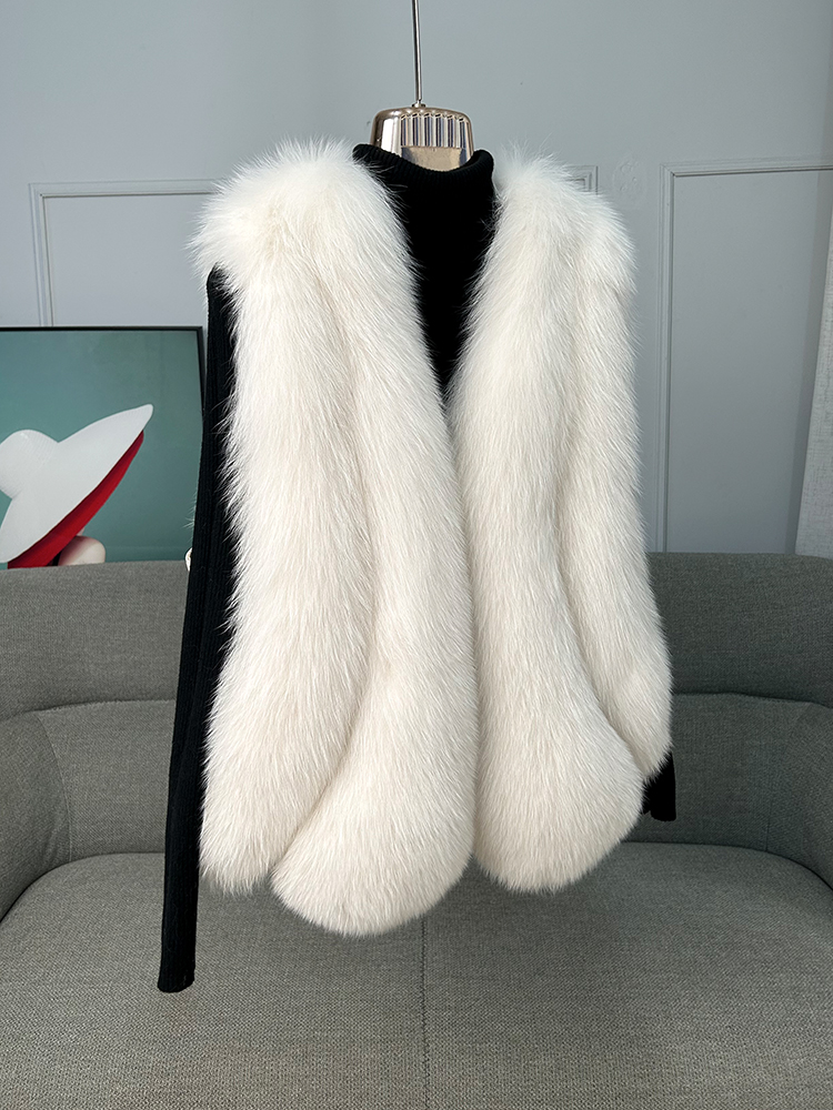 Princess Series - Short Butterfly Princess Fox Fur Vest - WGLUVF