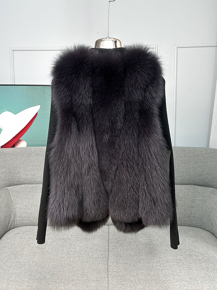 Princess Series - Short Butterfly Princess Fox Fur Vest - WGLUVF