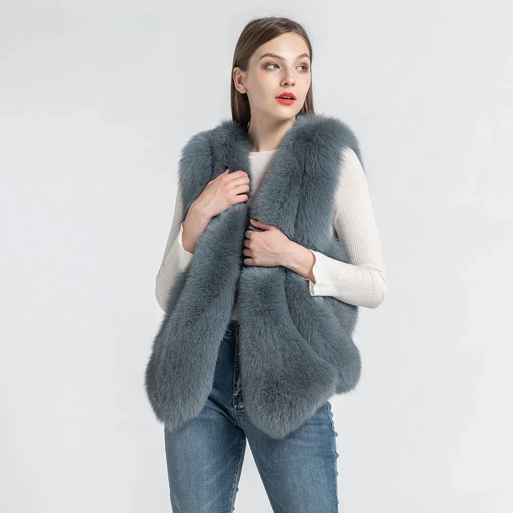 Princess Series - Short Butterfly Princess Fox Fur Vest - WGLUVF