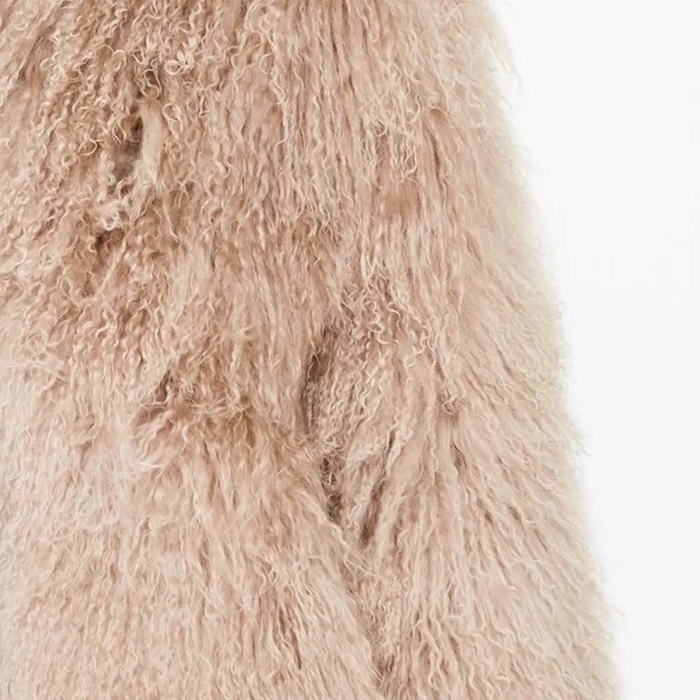 Mongolian sheepskin short jacket collar - WGLUVF