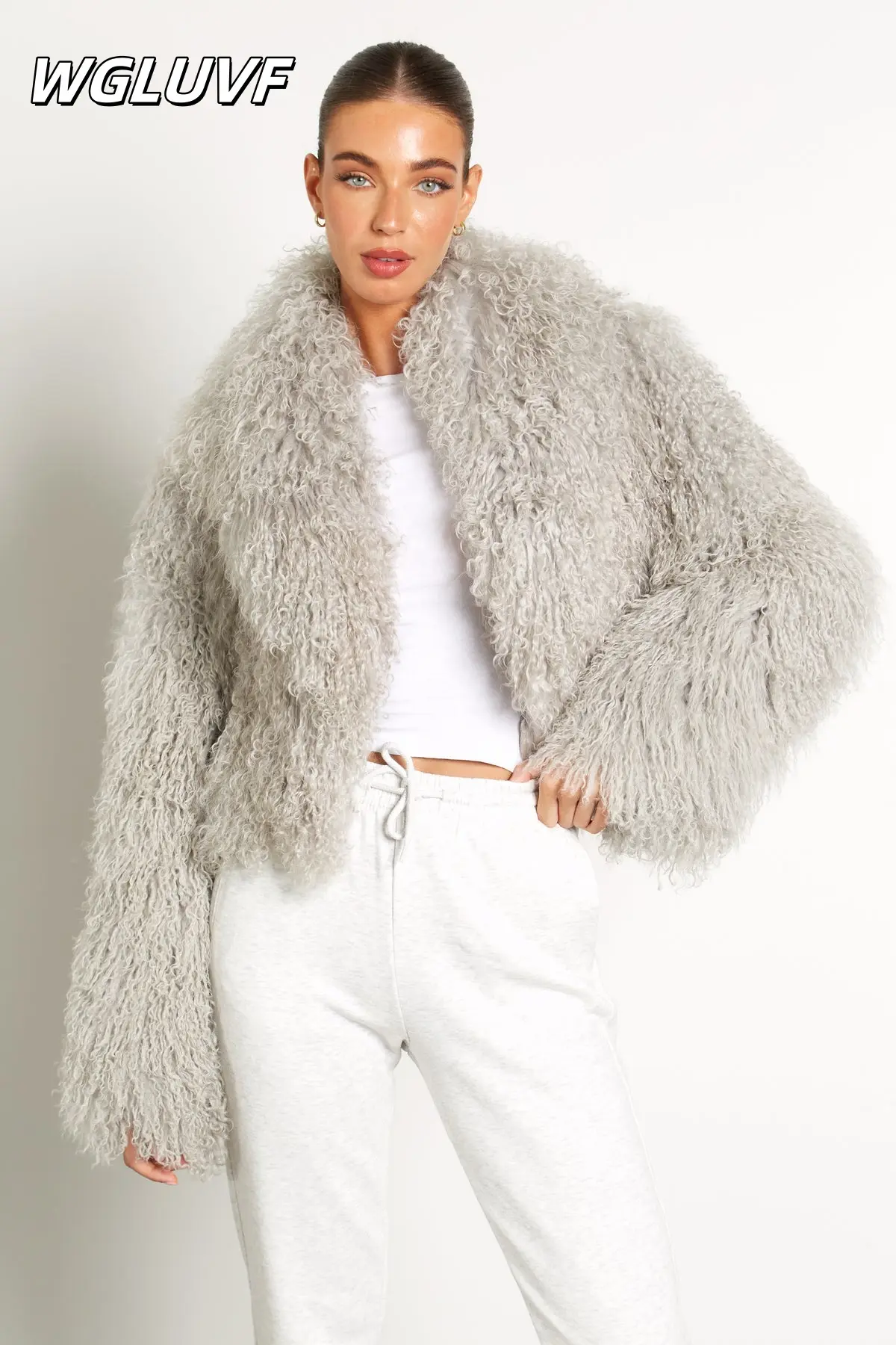 Long haired sheepskin short coat - WGLUVF