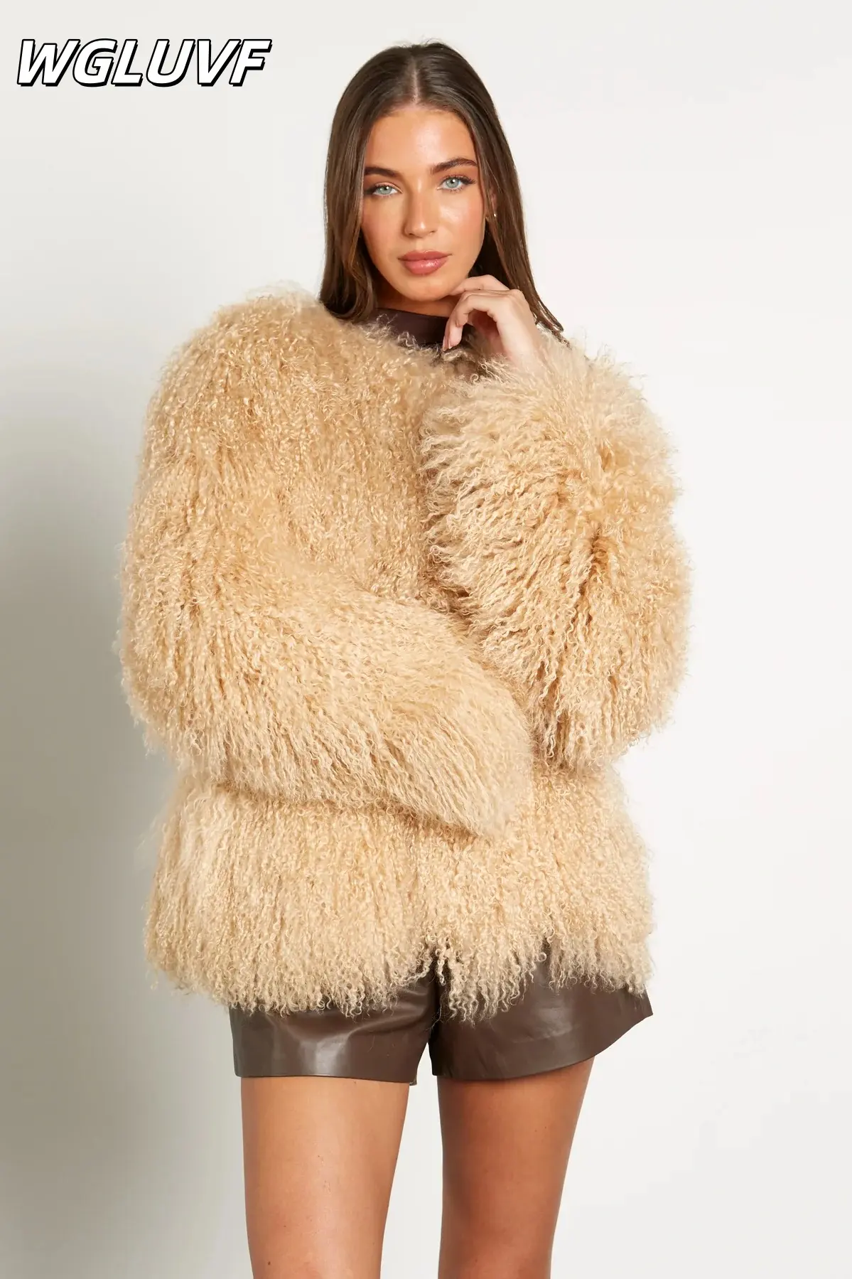 Winter sheepskin Mongolian sheepskin coat - WGLUVF