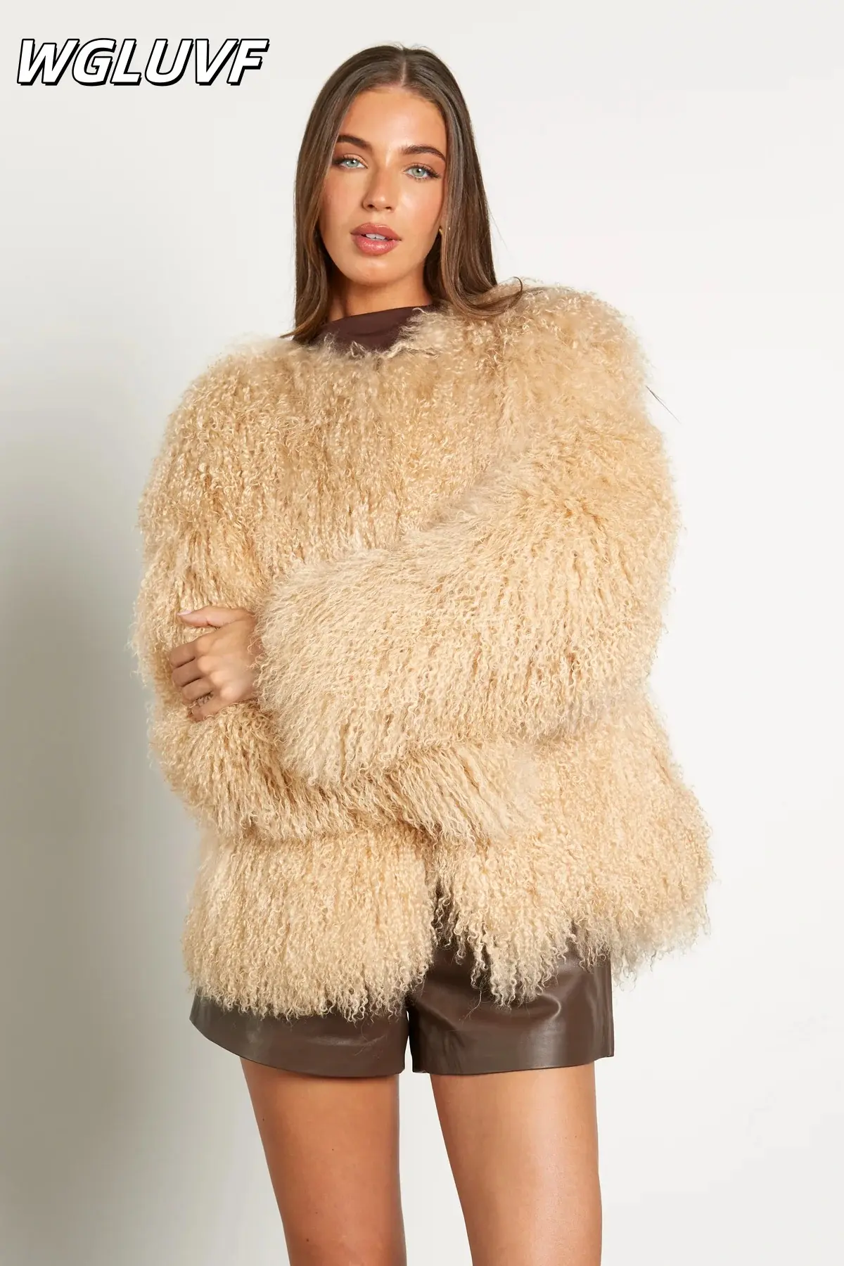 Winter sheepskin Mongolian sheepskin coat - WGLUVF