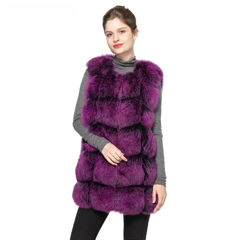 Women's Winter Warm Fur Vest Fashion Style Waistcoat - WGLUVF