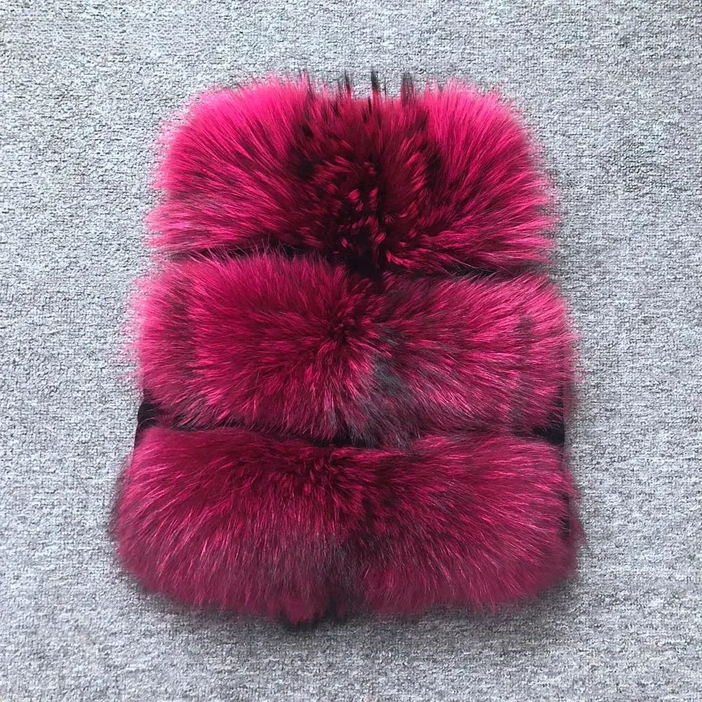 Raccoon fur vsst short 3 rows 45cm WG-racoon45/3 - WGLUVF
