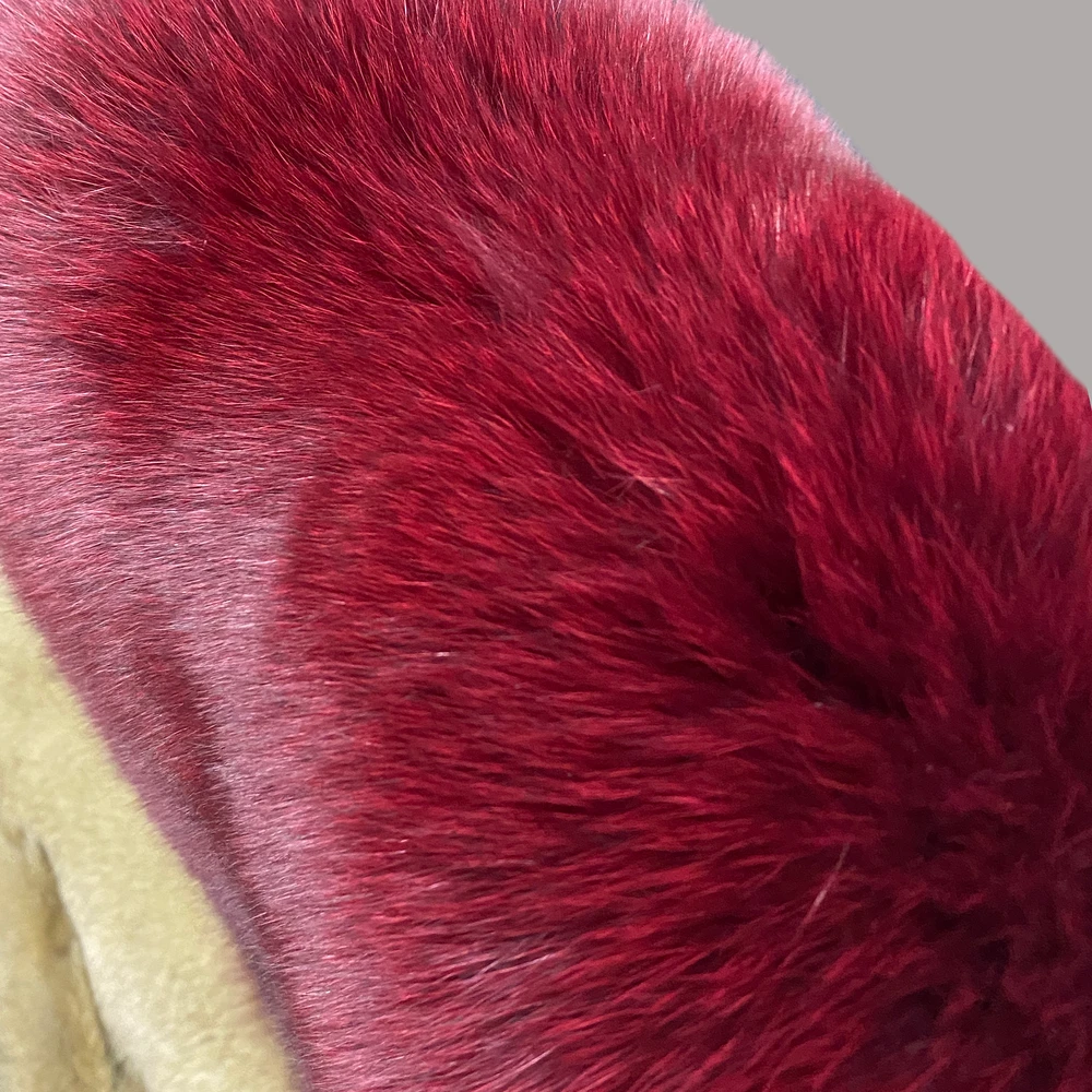 Fox skin vest short sleeved 100% real fur - WGLUVF