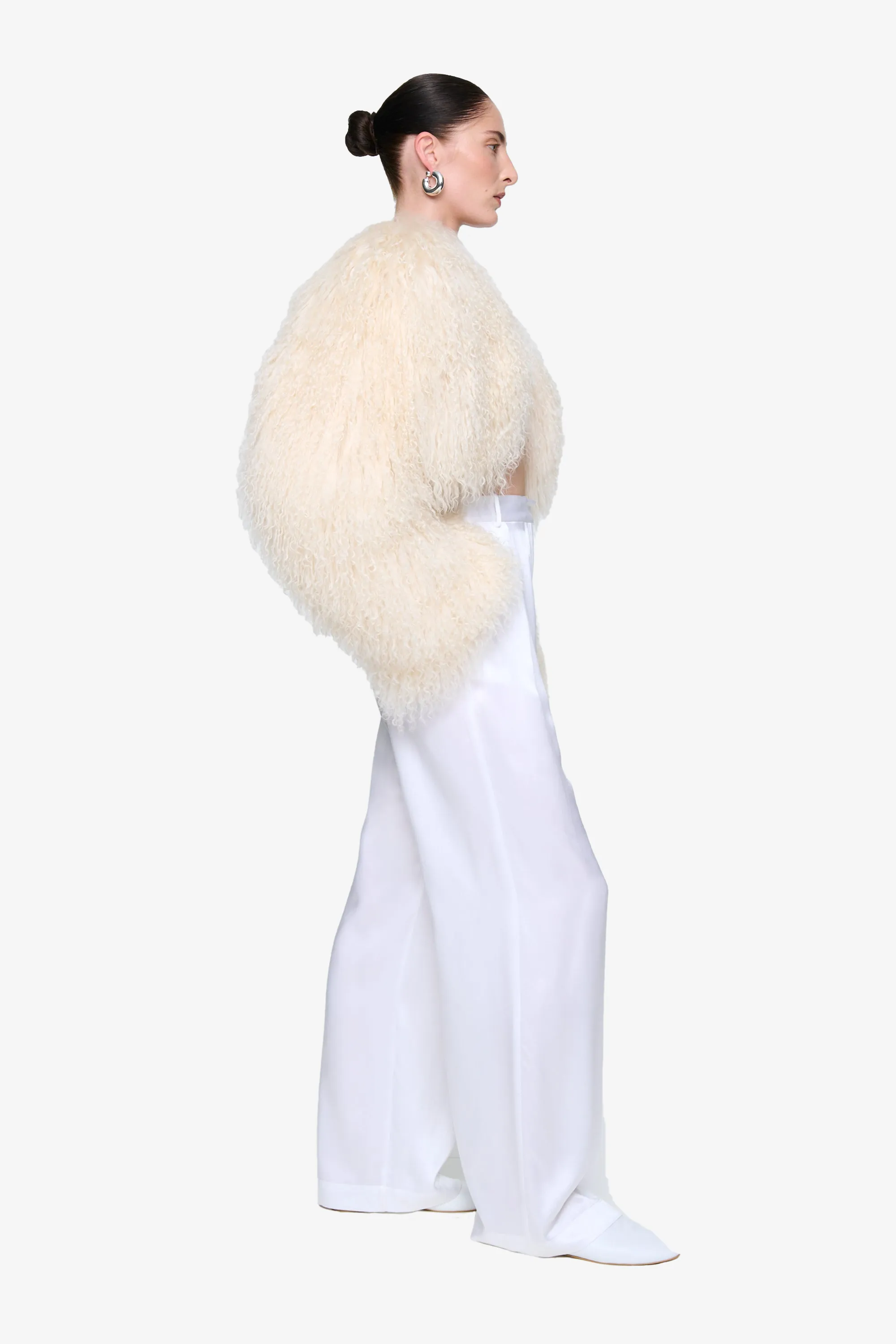 Mongolian sheepskin short beachhead jacket - WGLUVF