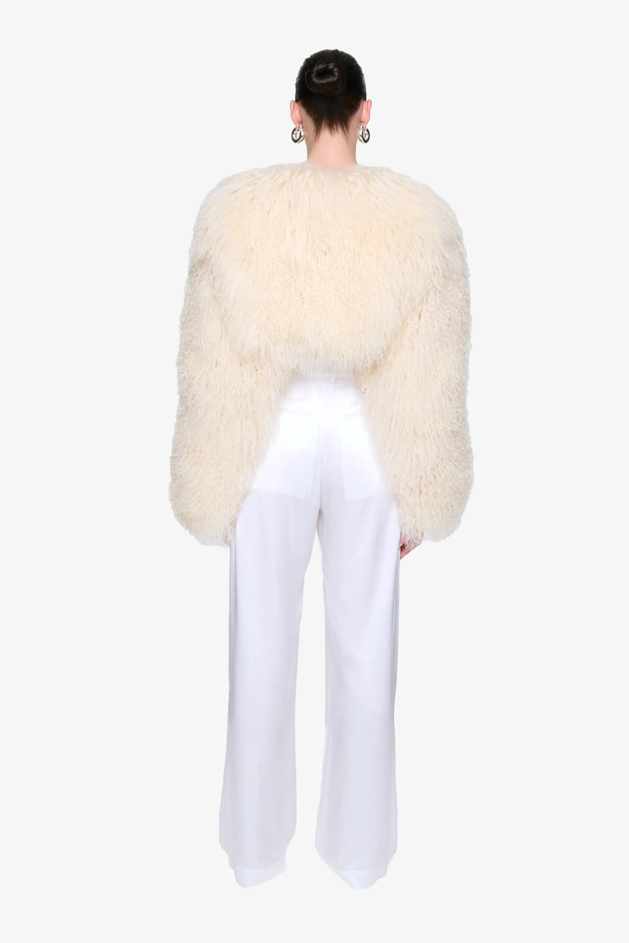 Mongolian sheepskin short beachhead jacket - WGLUVF