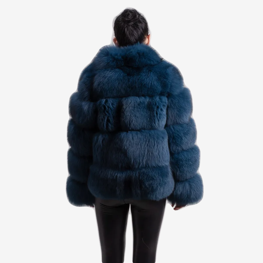 Bread block fox - stand collar fox coats - WGLUVF