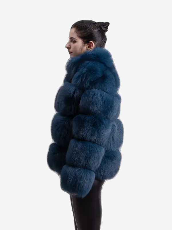 Bread block fox - stand collar fox coats - WGLUVF