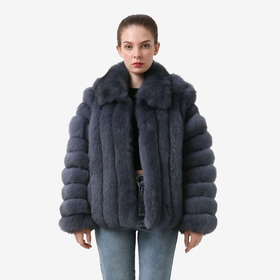Natural fur jacket women  fashion fur clothes  luxury fox coat - WGLUVF