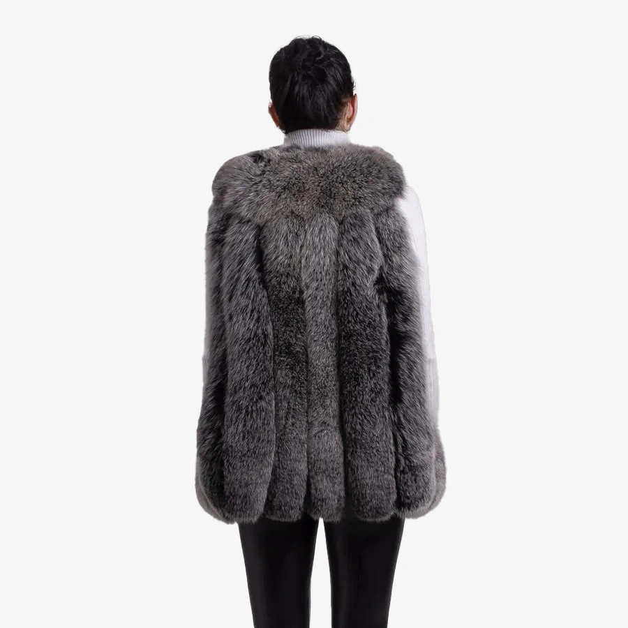 High quality women winter real fox fur vest gilet genuine fox fur coat - WGLUVF