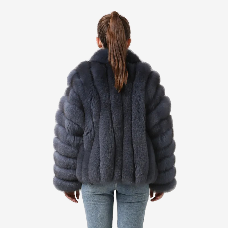 Natural fur jacket women  fashion fur clothes  luxury fox coat - WGLUVF