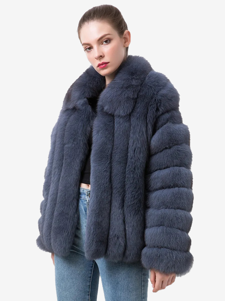 Natural fur jacket women  fashion fur clothes  luxury fox coat - WGLUVF