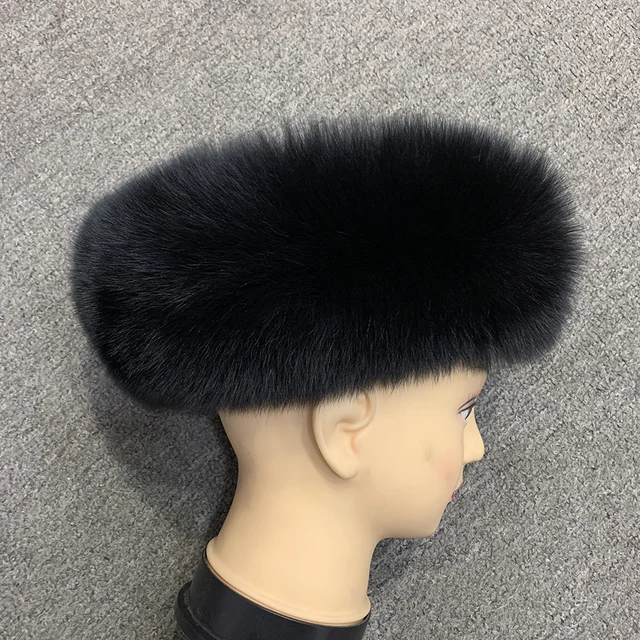 Winter Fashion Elastic Headband Fox Fur Headwear Racccoon Fur Women's Fluffy Real Fur Band - WGLUVF