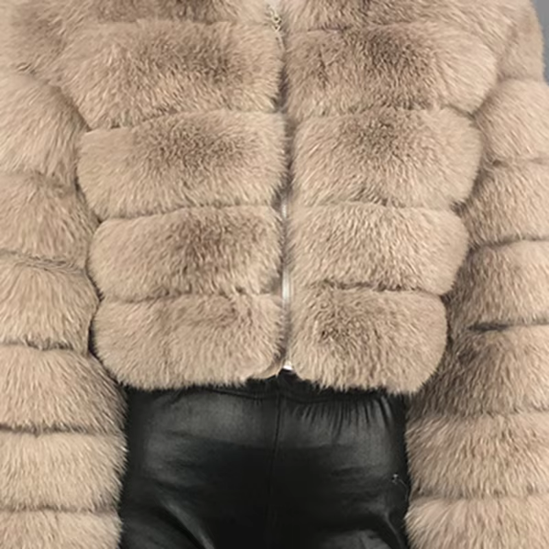 The Latest Fur Coat For Women Real Fox Fur Coat Mid-length Natural Fur Jacket Hemline Design The Waist Belt And Drawstring - WGLUVF