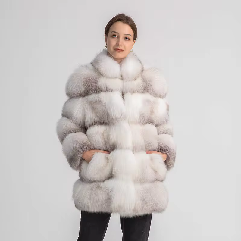 New Fox Warm Long Row Women's Coat - WGLUVF