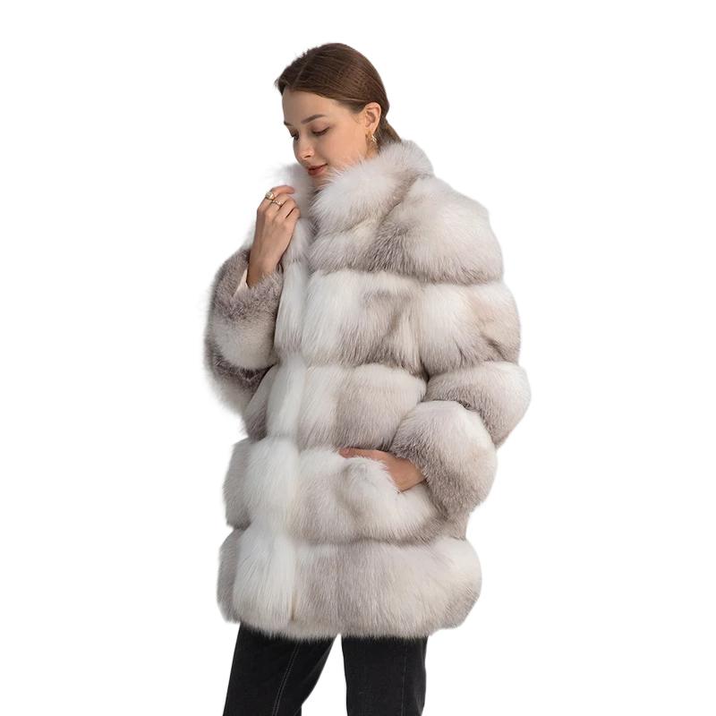 New Fox Warm Long Row Women's Coat - WGLUVF