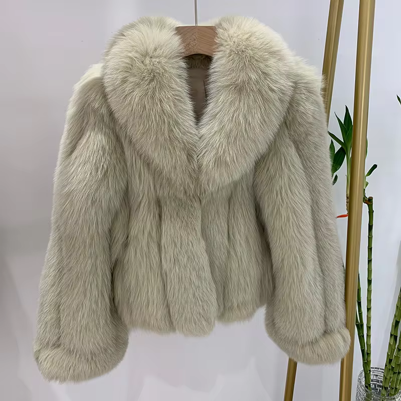 Winter Luxury Big Collar Real Fur Jacket - WGLUVF