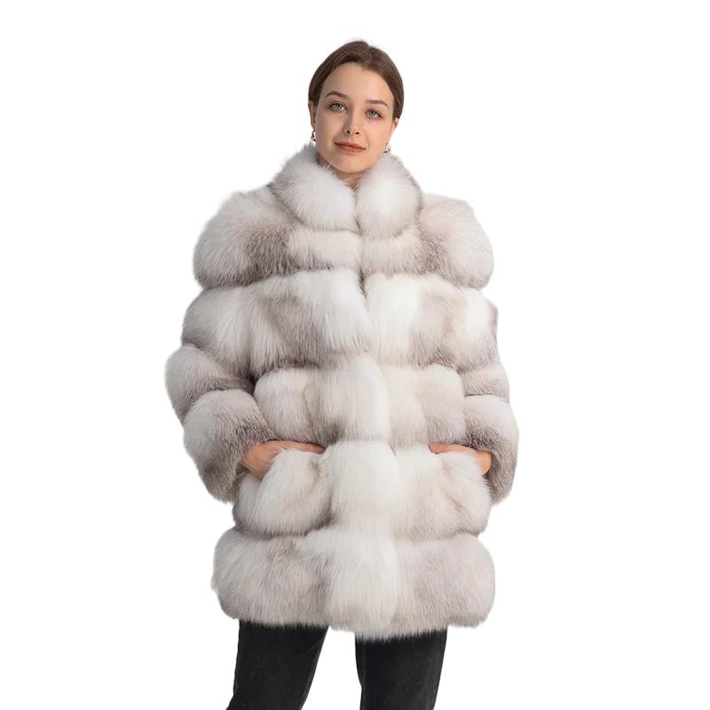 New Fox Warm Long Row Women's Coat - WGLUVF